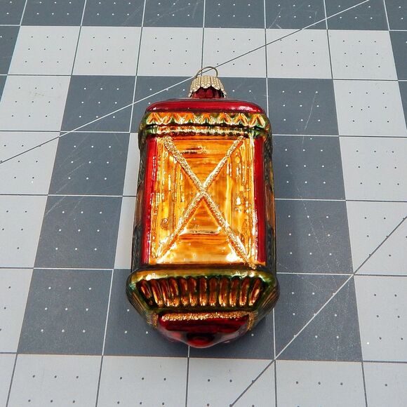 Krebs Grandmother Clock Glass Ornament Germany Pendulum Glitter 3.25 Inch - Picture 8 of 8